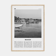 Roatán Travel B&W Poster