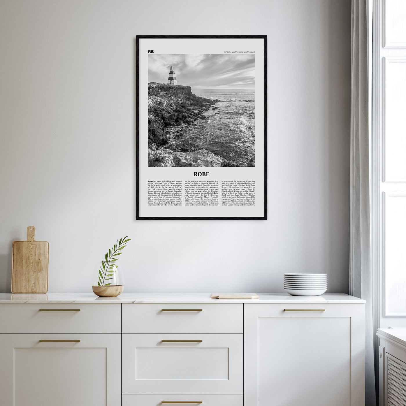 Robe Travel B&W Poster