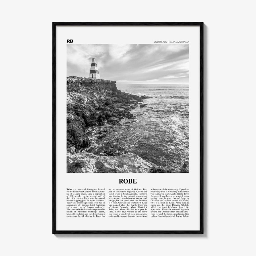 Robe Print Black and White, Robe Wall Art, Robe Poster, Robe Photo, Robe Wall Décor, South Australia, Australia