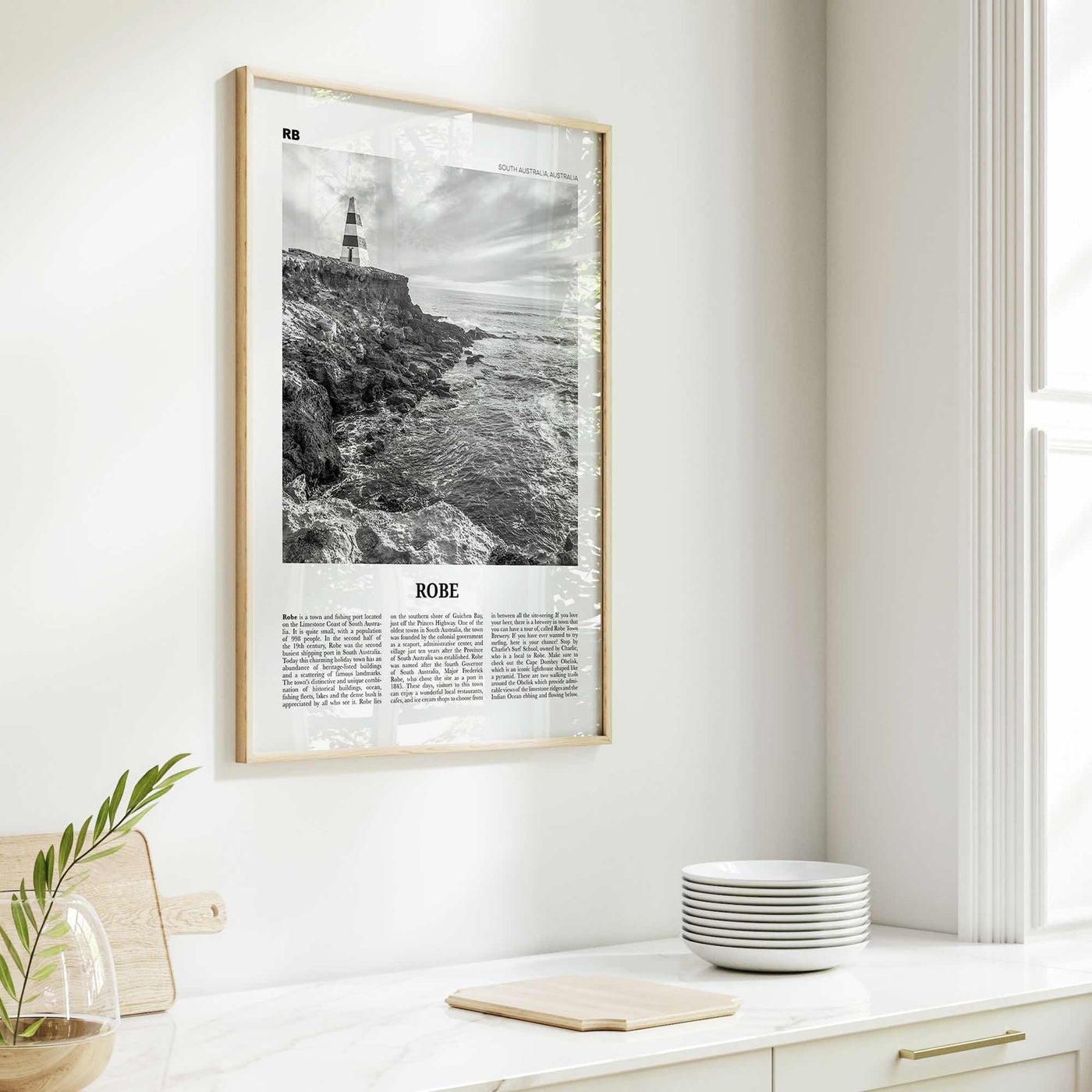 Robe Print Black and White, Robe Wall Art, Robe Poster, Robe Photo, Robe Wall Décor, South Australia, Australia