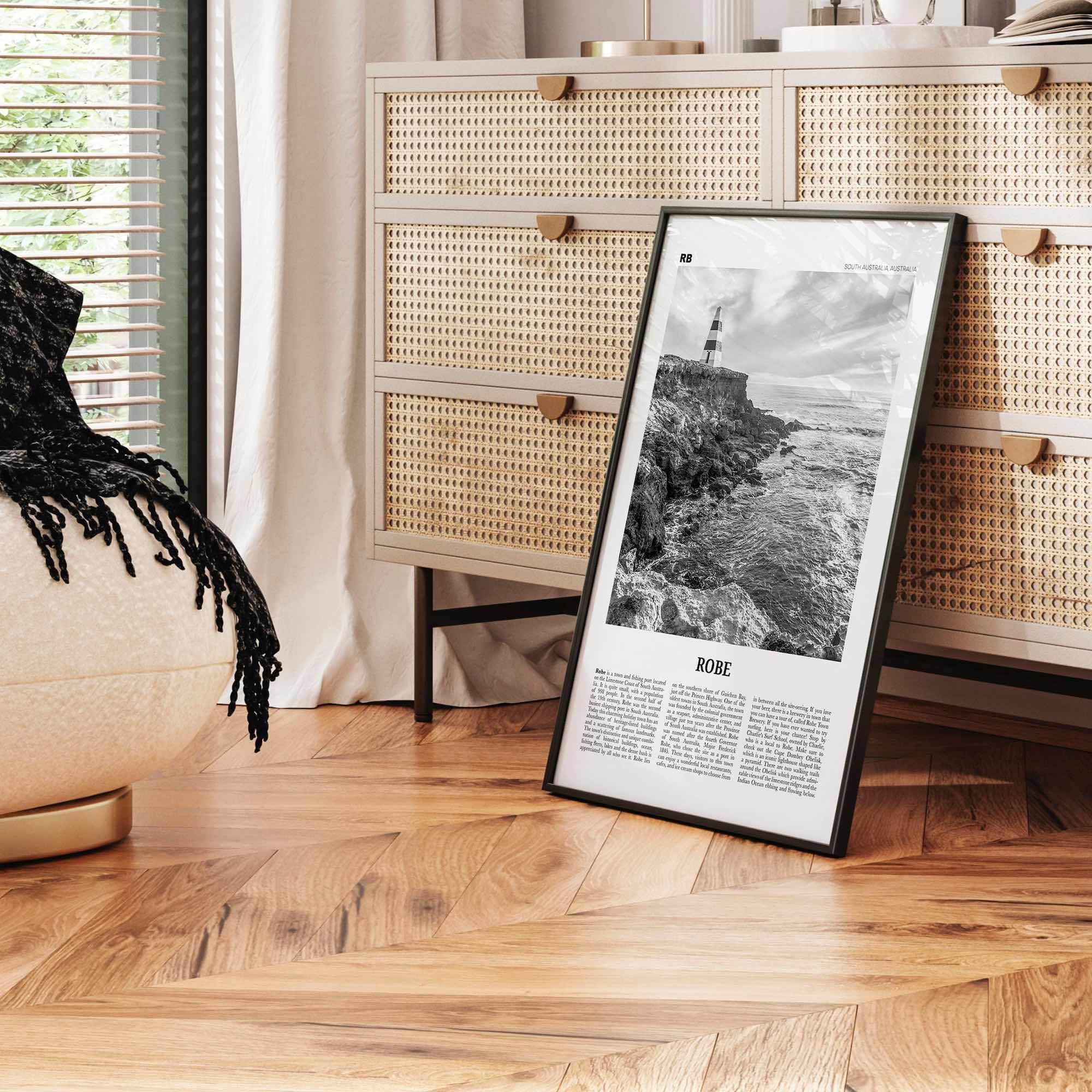 Robe Print Black and White, Robe Wall Art, Robe Poster, Robe Photo, Robe Wall Décor, South Australia, Australia