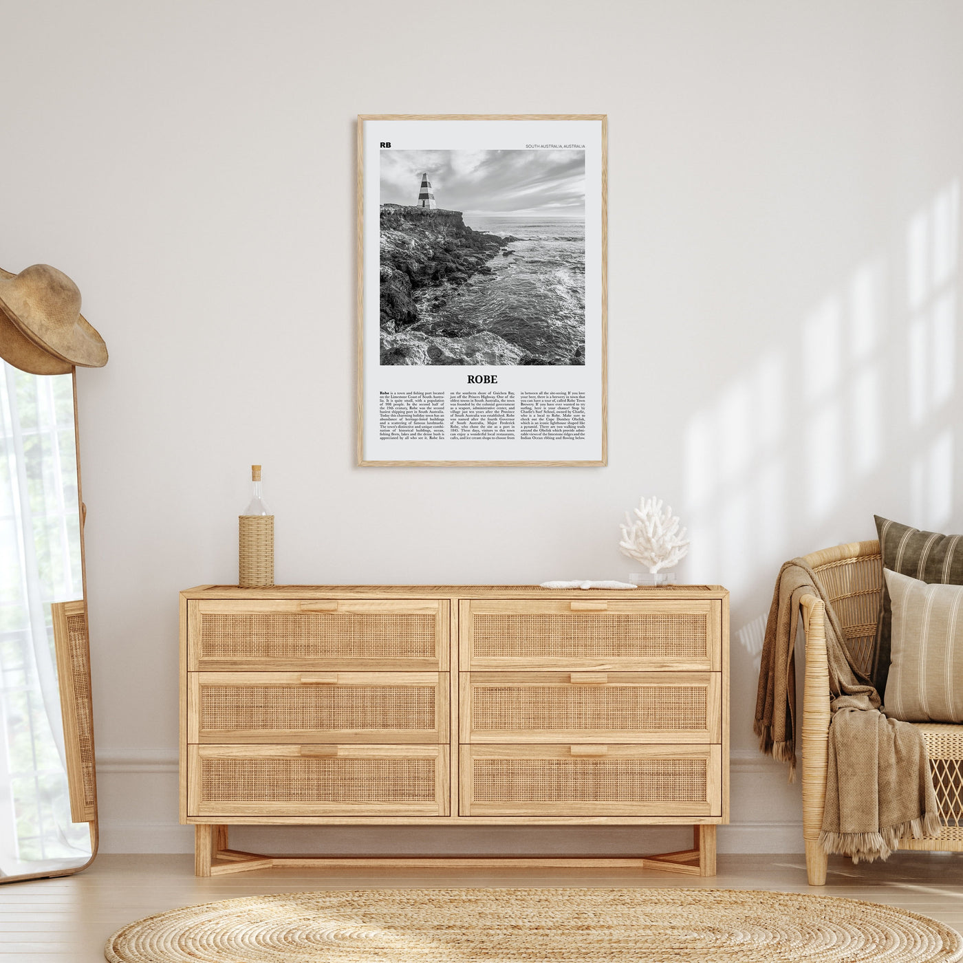 Robe Travel B&W Poster