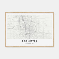 Rochester, Minnesota Map Landscape Poster