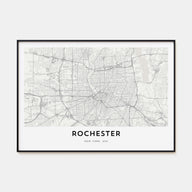 Rochester, New York Map Landscape Poster