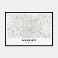 Rochester, New York Map Landscape Poster