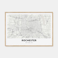 Rochester, New York Map Landscape Poster