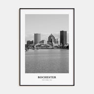 Rochester, New York Portrait B&W Poster