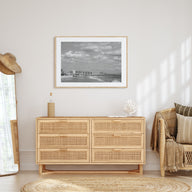 Rockaway Beach Landscape B&W Poster