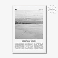Rockaway Beach Print Black and White, Rockaway Beach  Wall Art, Rockaway Beach Poster,  Rockaway Beach Photo, New York, USA