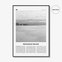 Rockaway Beach Print Black and White, Rockaway Beach  Wall Art, Rockaway Beach Poster,  Rockaway Beach Photo, New York, USA