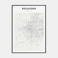 Rockford Map Portrait Poster