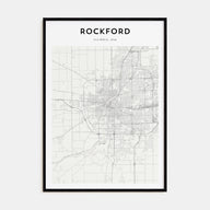 Rockford Map Portrait Poster