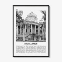 Rockhampton Print Black and White, Rockhampton Wall Art, Rockhampton Poster, Rockhampton Photo, Rockhampton Wall Décor, Rockhampton Map