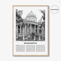 Rockhampton Print Black and White, Rockhampton Wall Art, Rockhampton Poster, Rockhampton Photo, Rockhampton Wall Décor, Rockhampton Map