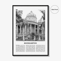 Rockhampton Print Black and White, Rockhampton Wall Art, Rockhampton Poster, Rockhampton Photo, Rockhampton Wall Décor, Rockhampton Map