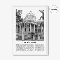 Rockhampton Print Black and White, Rockhampton Wall Art, Rockhampton Poster, Rockhampton Photo, Rockhampton Wall Décor, Rockhampton Map