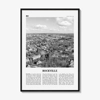 Rockville Print Black and White, Rockville Wall Art, Rockville Poster, Rockville Photo, Rockville Wall Décor, Maryland, USA, United States