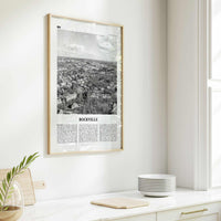 Rockville Print Black and White, Rockville Wall Art, Rockville Poster, Rockville Photo, Rockville Wall Décor, Maryland, USA, United States