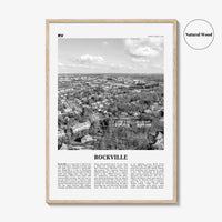 Rockville Print Black and White, Rockville Wall Art, Rockville Poster, Rockville Photo, Rockville Wall Décor, Maryland, USA, United States