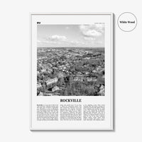 Rockville Print Black and White, Rockville Wall Art, Rockville Poster, Rockville Photo, Rockville Wall Décor, Maryland, USA, United States
