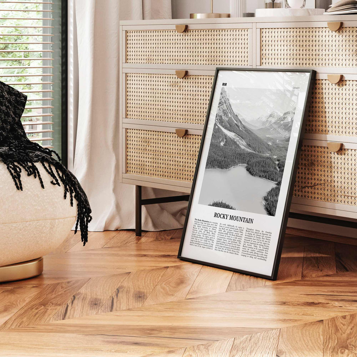 Rocky Mountain Print Black and White Canada, Rocky Mountain Wall Art, Rocky Mountain Poster, Rocky Mountain Photo, Canada