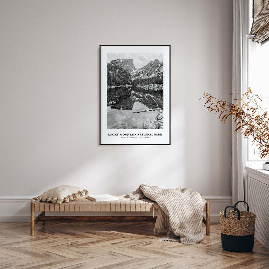 Rocky Mountain National Park Portrait B&W No 1 Poster