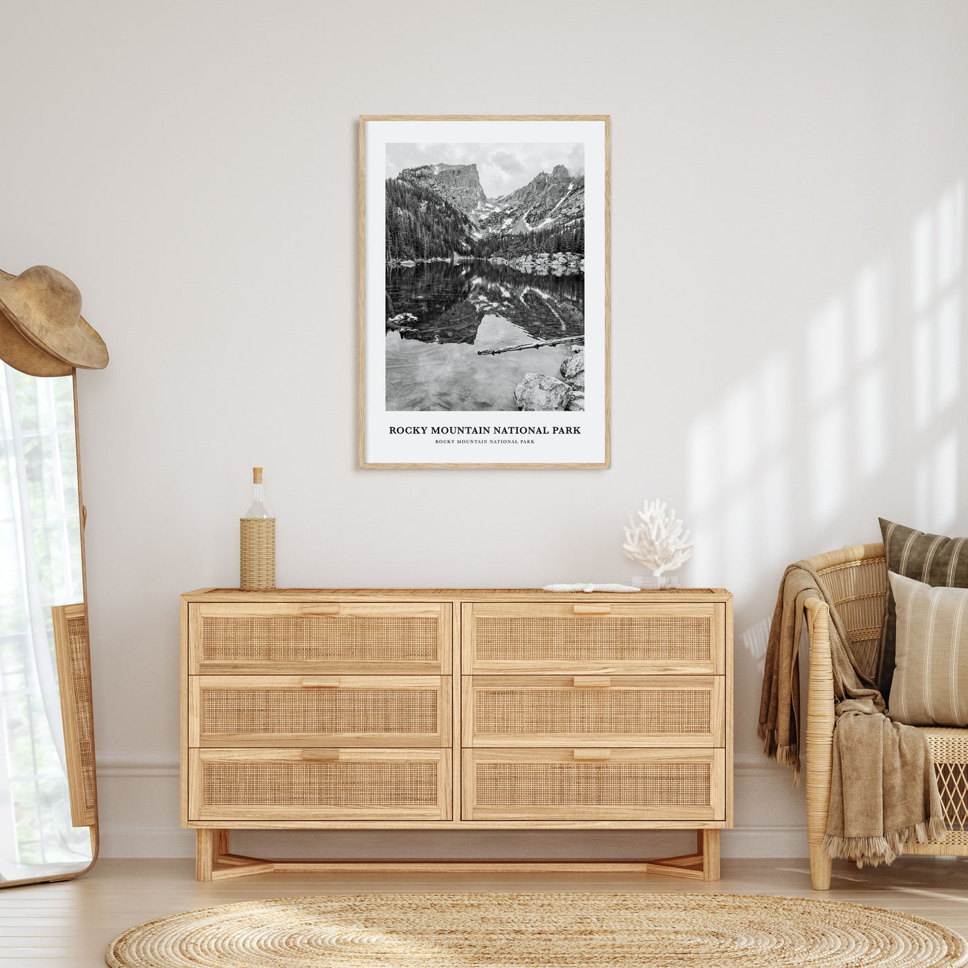 Rocky Mountain National Park Portrait B&W No 1 Poster