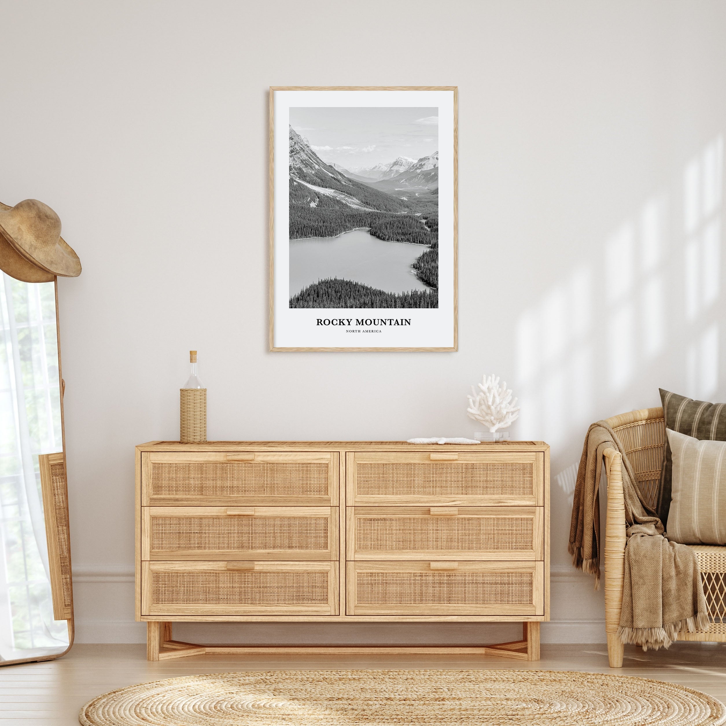 Rocky Mountain National Park Portrait B&W No 2 Poster