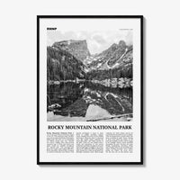 Rocky Mountain National Park Print Black and White, Rocky Mountain Wall Art, Rocky Mountain Poster, Rocky Mountain Photo, Colorado, USA