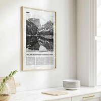 Rocky Mountain National Park Print Black and White, Rocky Mountain Wall Art, Rocky Mountain Poster, Rocky Mountain Photo, Colorado, USA