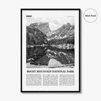 Rocky Mountain National Park Print Black and White, Rocky Mountain Wall Art, Rocky Mountain Poster, Rocky Mountain Photo, Colorado, USA