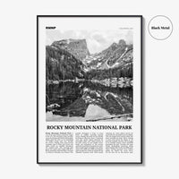 Rocky Mountain National Park Print Black and White, Rocky Mountain Wall Art, Rocky Mountain Poster, Rocky Mountain Photo, Colorado, USA