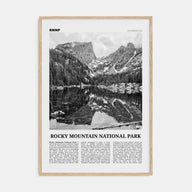 Rocky Mountain National Park Travel B&W Poster