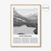 Rocky Mountain Print Black and White North America, Rocky Mountain Wall Art, Rocky Mountain Poster, Rocky Mountain Photo, North America