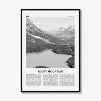 Rocky Mountain Print Black and White United States, Rocky Mountain Wall Art, Rocky Mountain Poster, Rocky Mountain Photo, United States