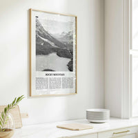 Rocky Mountain Print Black and White United States, Rocky Mountain Wall Art, Rocky Mountain Poster, Rocky Mountain Photo, United States