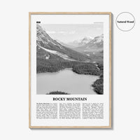 Rocky Mountain Print Black and White United States, Rocky Mountain Wall Art, Rocky Mountain Poster, Rocky Mountain Photo, United States