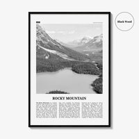 Rocky Mountain Print Black and White United States, Rocky Mountain Wall Art, Rocky Mountain Poster, Rocky Mountain Photo, United States
