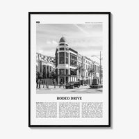 Rodeo Drive Print Black and White, Rodeo Drive Wall Art, Rodeo Drive Poster, Rodeo Drive Photo, Beverly Hills 90210, California, USA