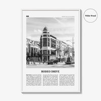 Rodeo Drive Print Black and White, Rodeo Drive Wall Art, Rodeo Drive Poster, Rodeo Drive Photo, Beverly Hills 90210, California, USA