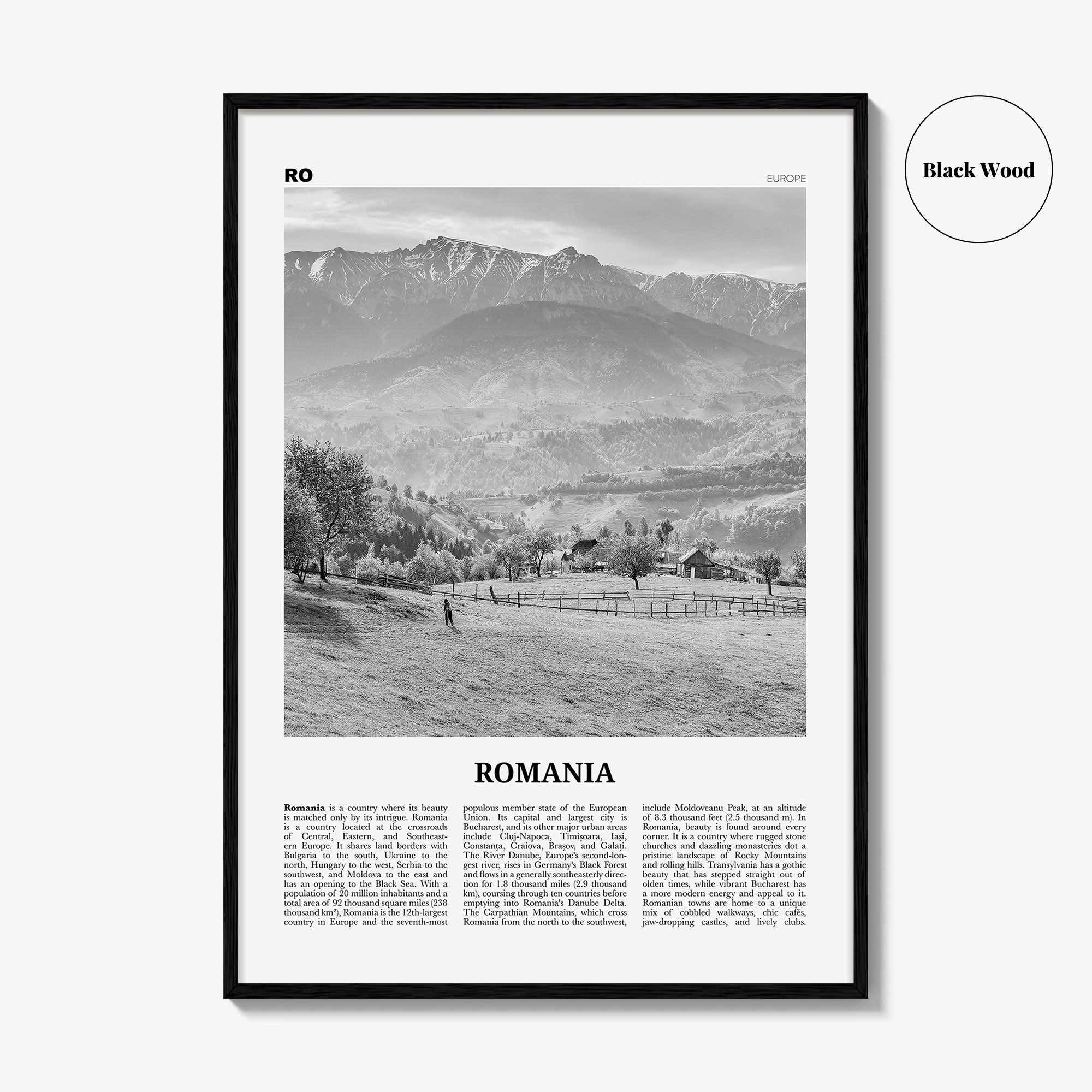 Romania Print Black and White, Romania Wall Art, Romania Poster, Romania Photo, Romania Wall Decor, România, Romainian, Bucharest, Europe