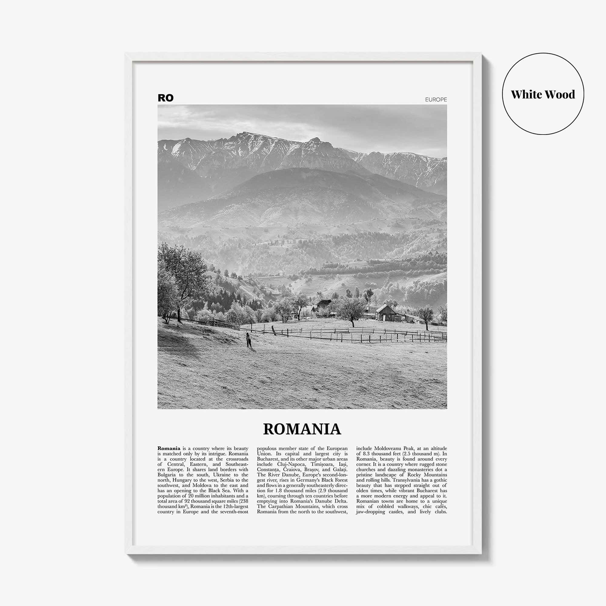 Romania Print Black and White, Romania Wall Art, Romania Poster, Romania Photo, Romania Wall Decor, România, Romainian, Bucharest, Europe