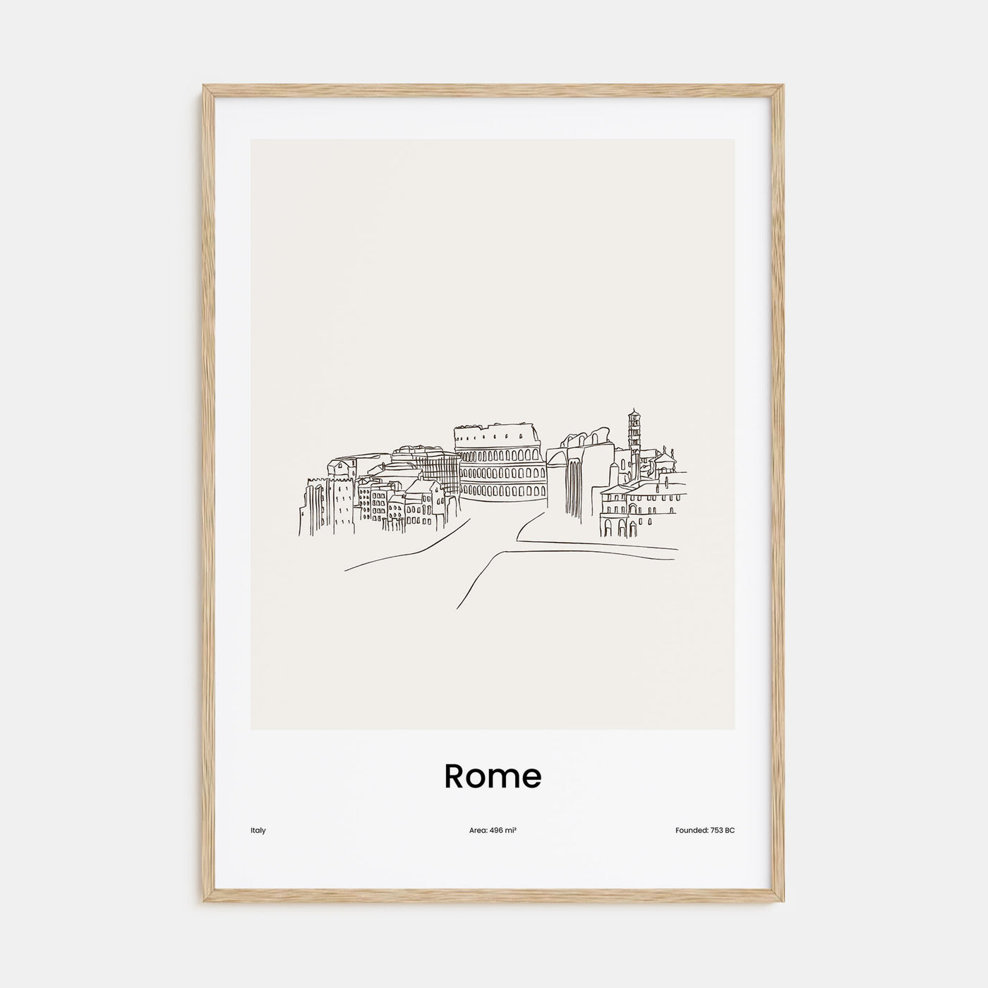 Rome Drawn No 1 Poster
