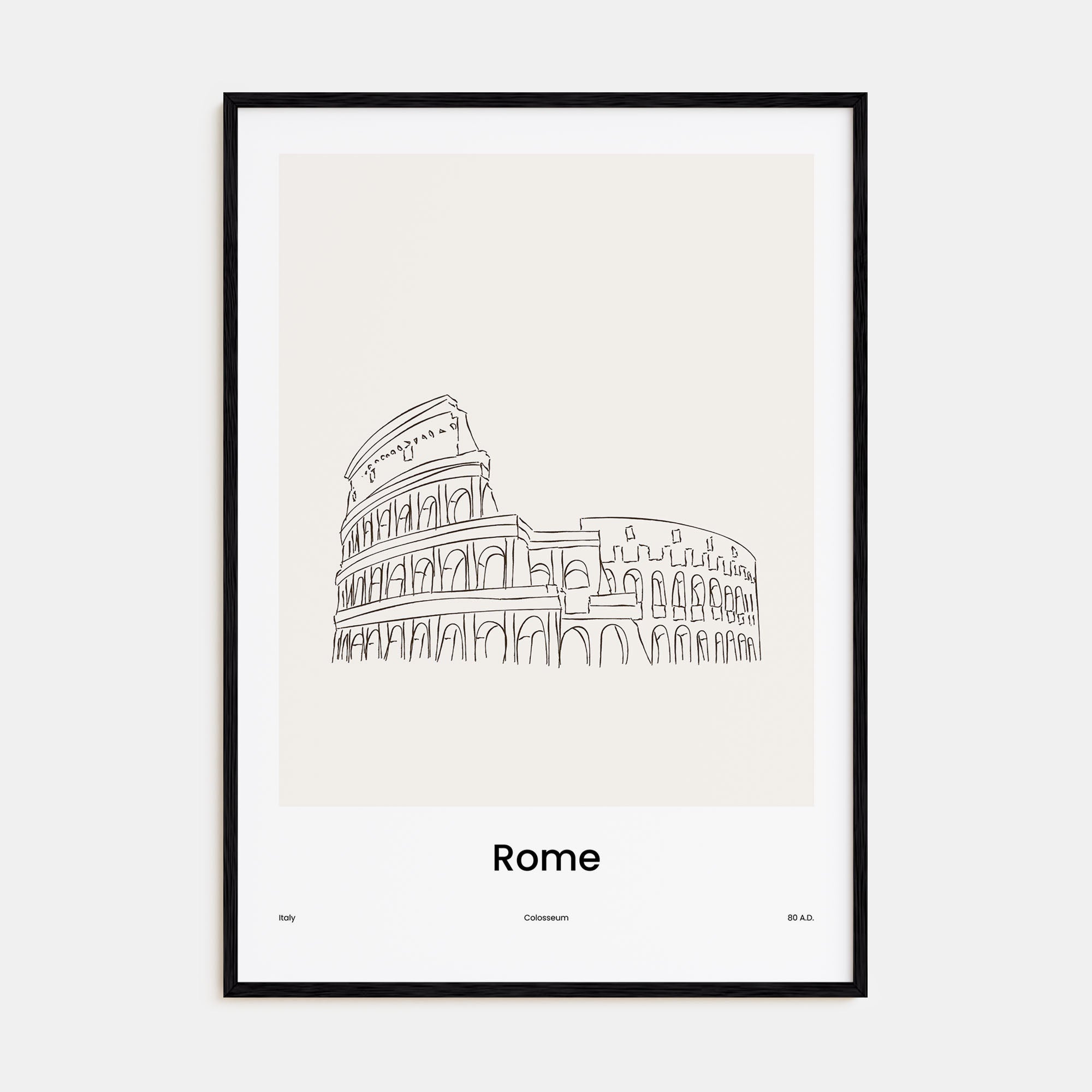 Rome Drawn No 2 Poster
