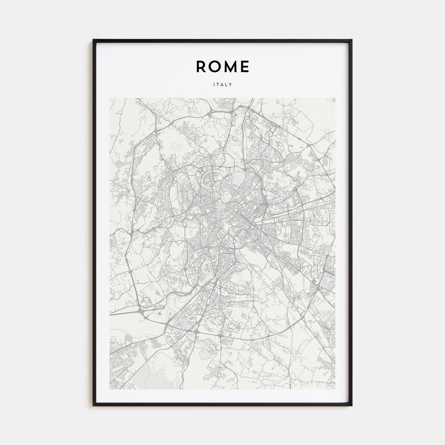 Rome Map Portrait Poster