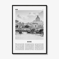 Rome Print Black and White No 1, Rome Wall Art, Rome Poster, Rome Photo, Rome Wall Decor, Ponte S Angelo, Italy, Roma, Italia, Lazio