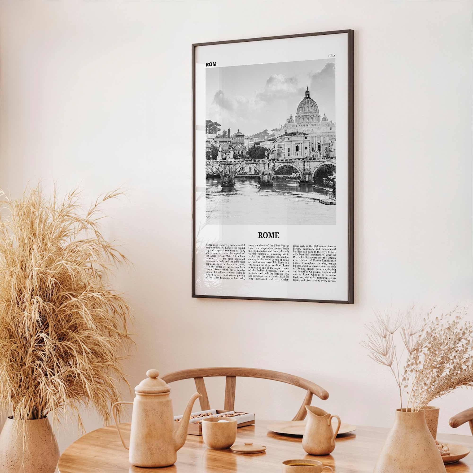 Rome Print Black and White No 1, Rome Wall Art, Rome Poster, Rome Photo, Rome Wall Decor, Ponte S Angelo, Italy, Roma, Italia, Lazio