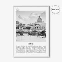 Rome Print Black and White No 1, Rome Wall Art, Rome Poster, Rome Photo, Rome Wall Decor, Ponte S Angelo, Italy, Roma, Italia, Lazio