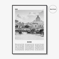 Rome Print Black and White No 1, Rome Wall Art, Rome Poster, Rome Photo, Rome Wall Decor, Ponte S Angelo, Italy, Roma, Italia, Lazio