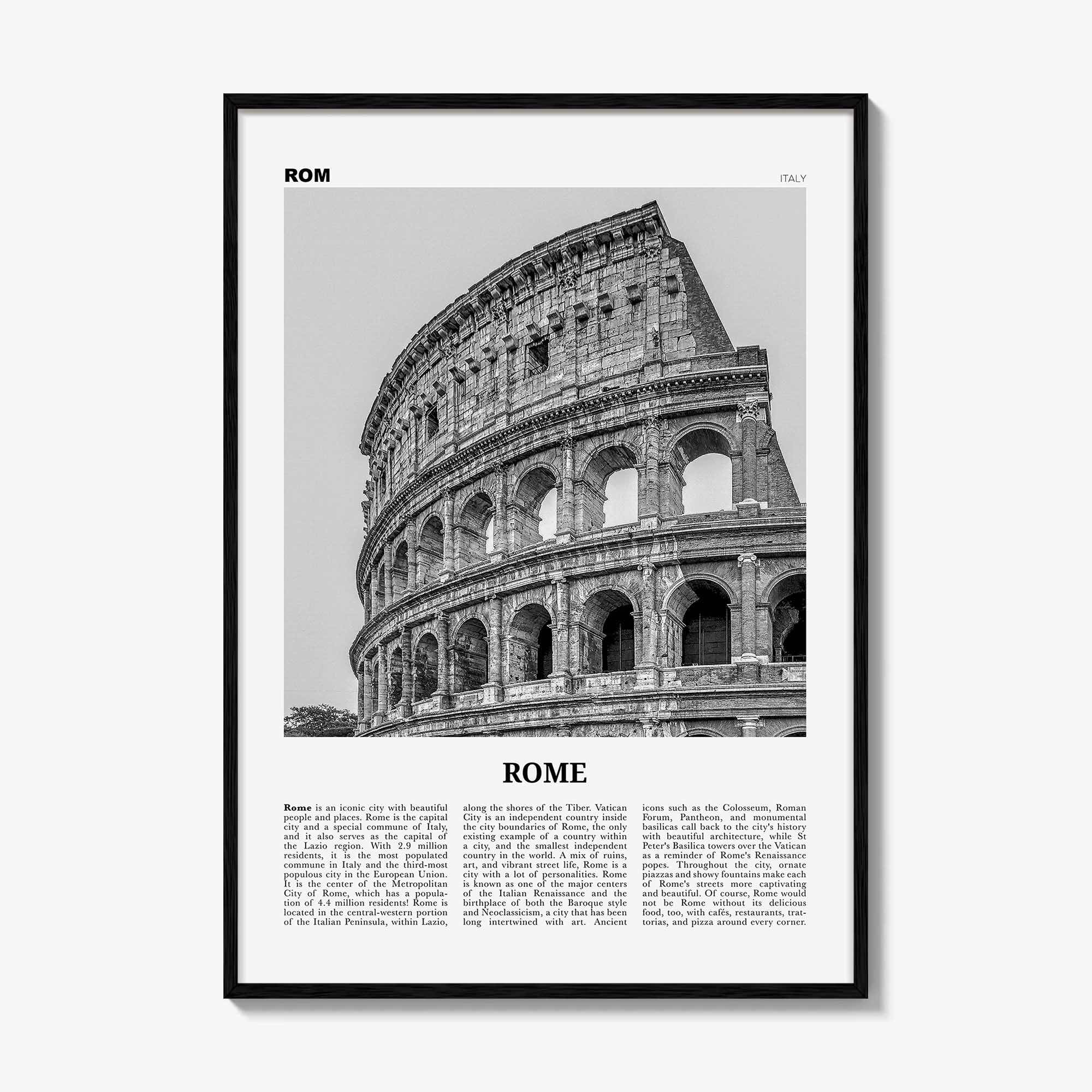 Rome Print Black and White No 2, Rome Wall Art, Rome Poster, Rome Photo, Rome Wall Decor, Italy, Roma, Italia, Lazio, Europe